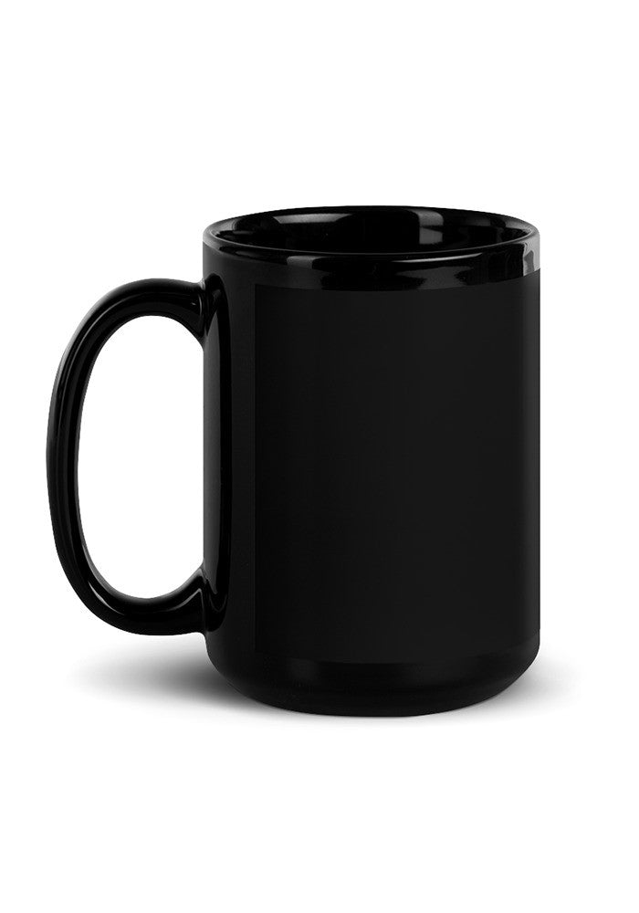 Custom black glossy mug, 15 oz