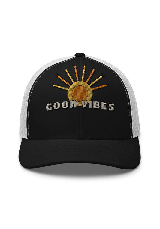 Custom Embroidered Retro Trucker Hat | Yupoong 6606 with sample embroidery