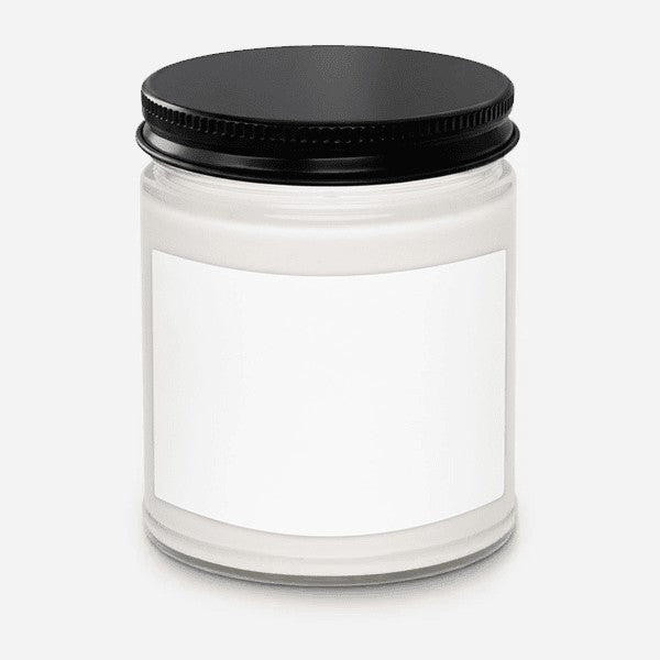 Custom label soy candle with lid
