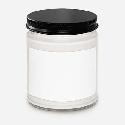 Custom label soy candle with lid