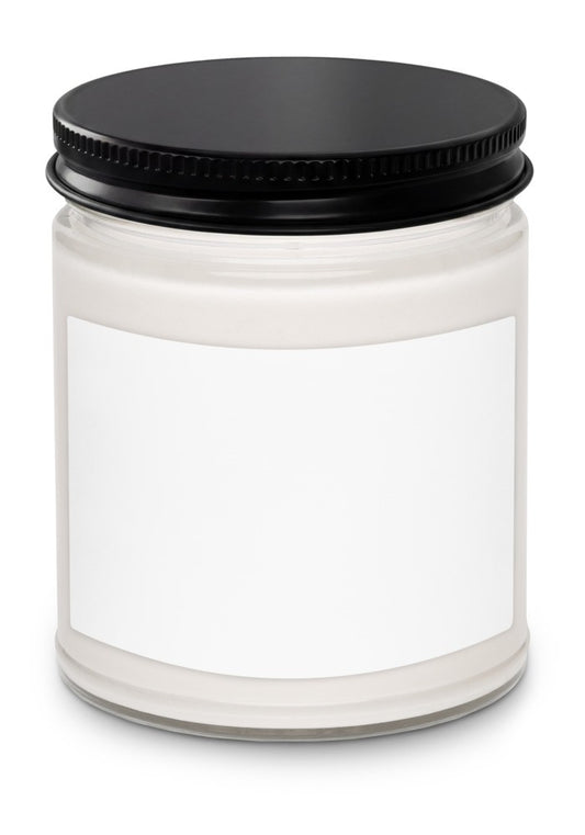 Custom label soy candle, 9 oz