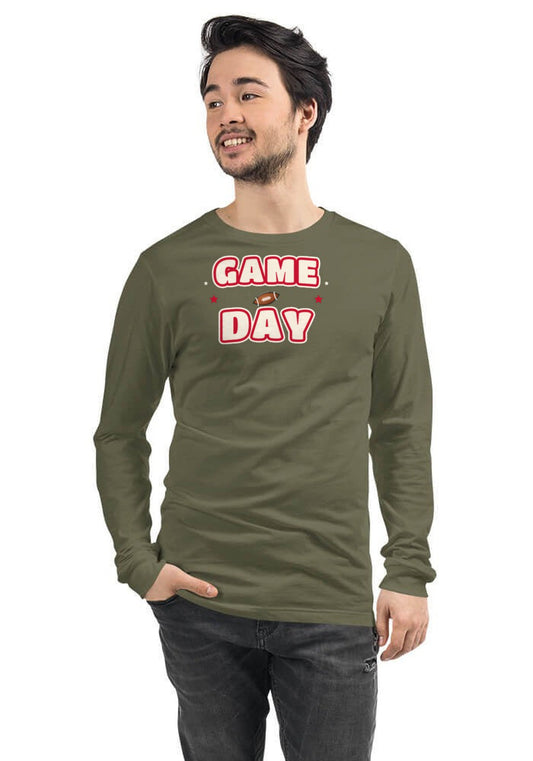 Custom Long Sleeve T-Shirt | Bella+Canvas 3501 with sample design