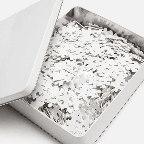 Custom photo puzzle in a keepsake tin