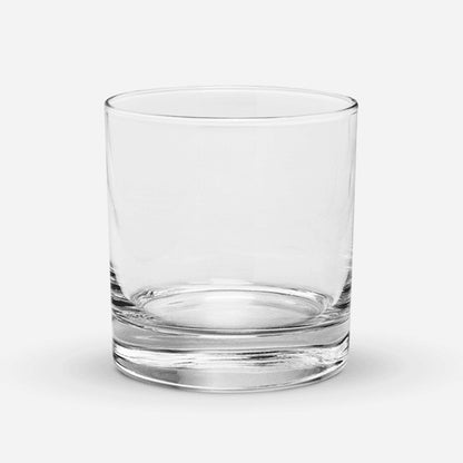 Custom rocks glass, close-up