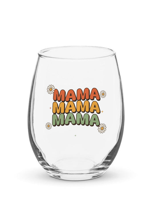Custom Stemless Wine Glass (15 oz) with sample design