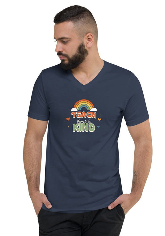 Custom V-Neck T-Shirt | Bella+Canvas 3005 with sample design