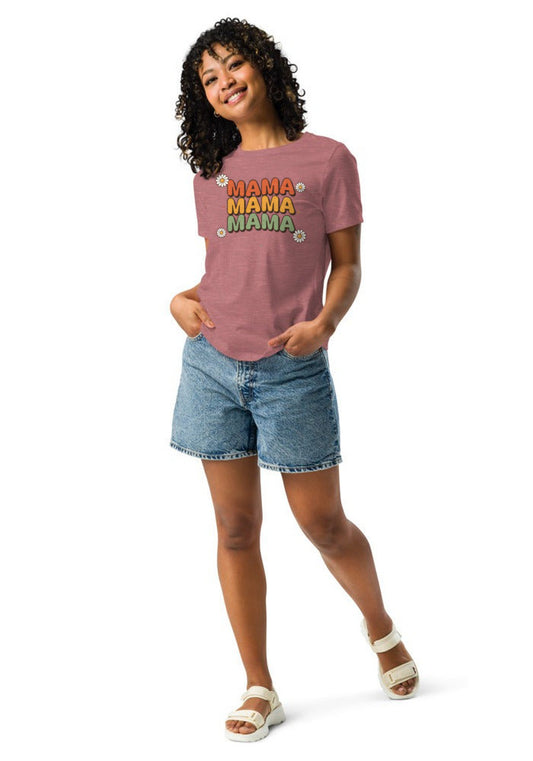 Custom Women's Relaxed T-Shirt | Bella+Canvas 6400 with sample design