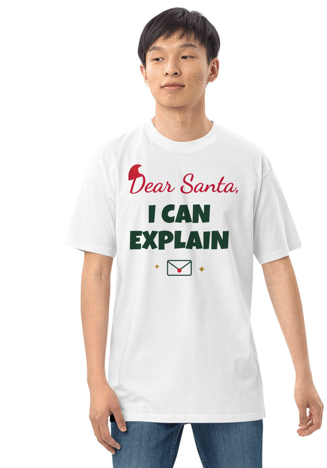 Dear Santa, I Can Explain t-shirt in White