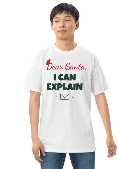 Dear Santa, I Can Explain t-shirt in White