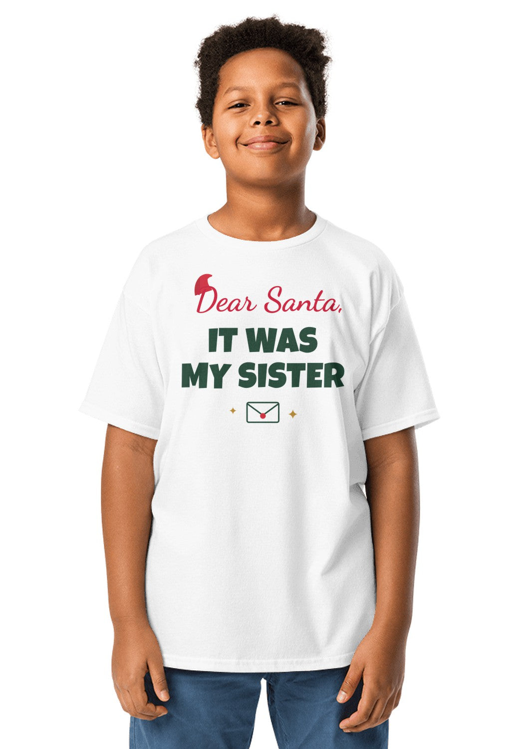 Dear Santa, It Was My Sister t-shirt in White