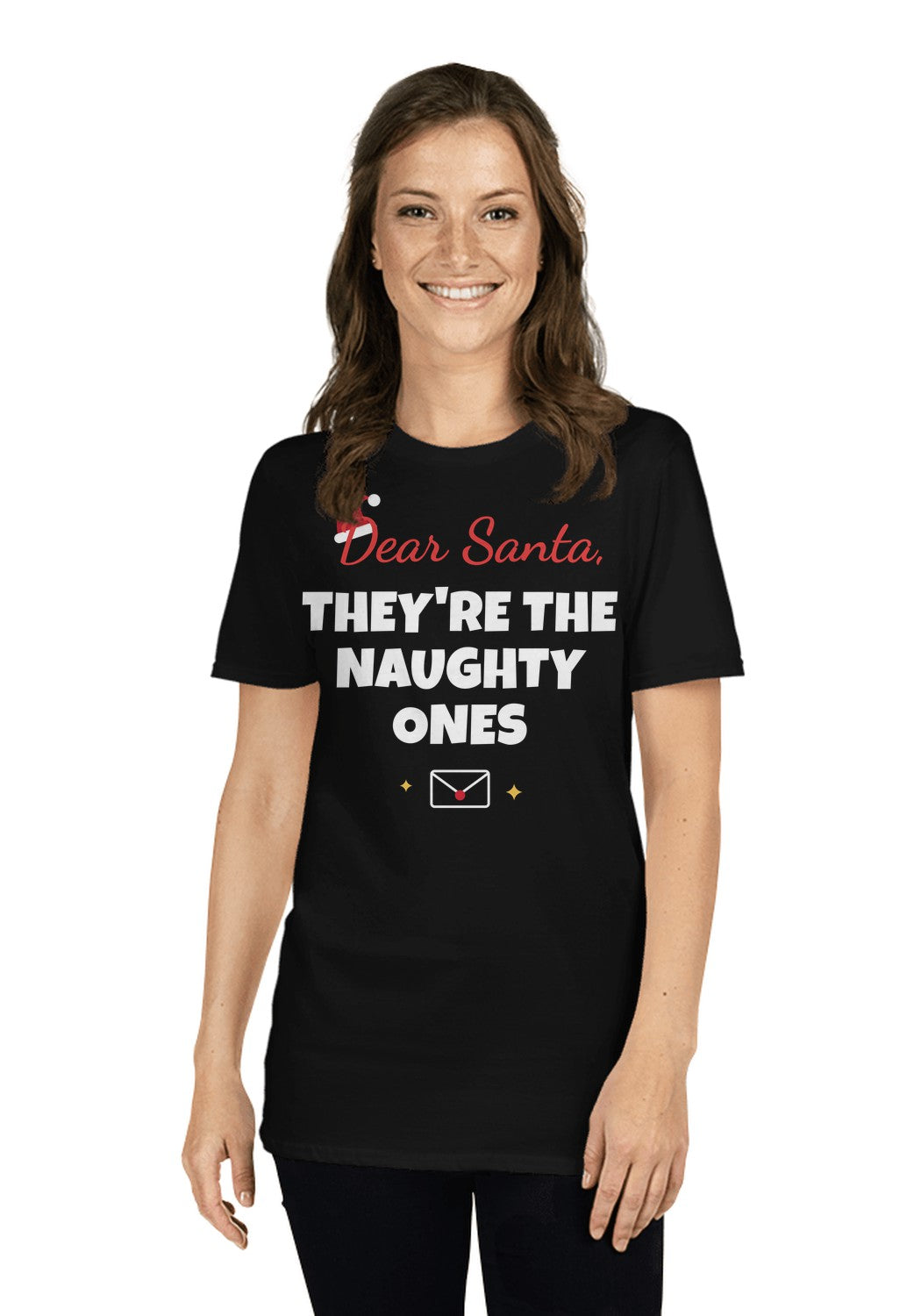 Dear Santa, They're the Naughty Ones t-shirt in Black