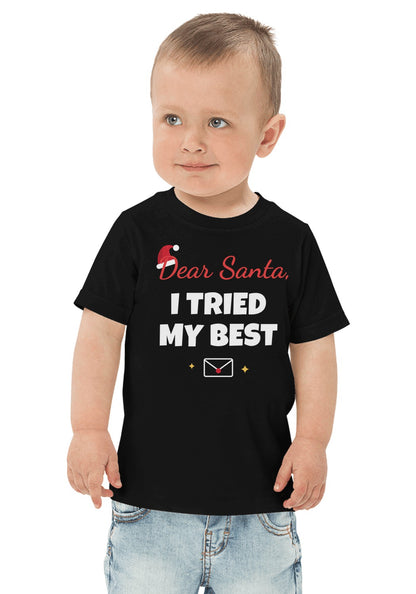 Dear Santa, I Tried My Best t-shirt in Black