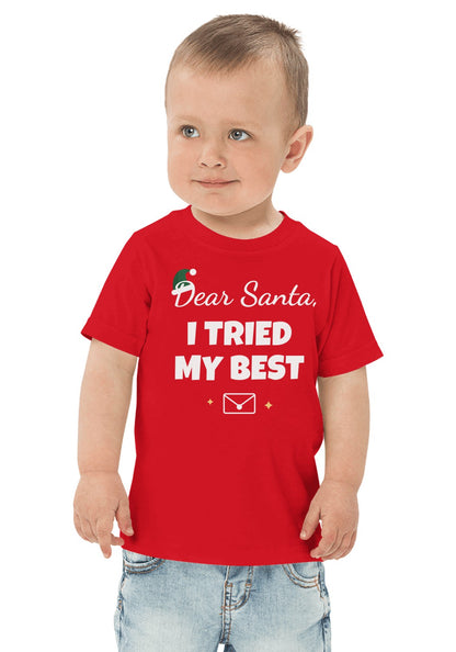 Dear Santa, I Tried My Best t-shirt in Red