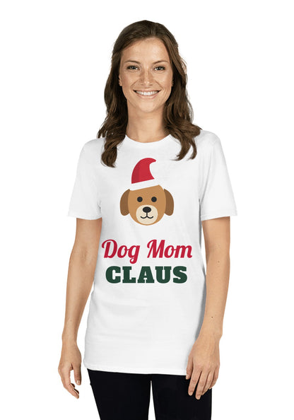 Dog Mom Claus t-shirt in White
