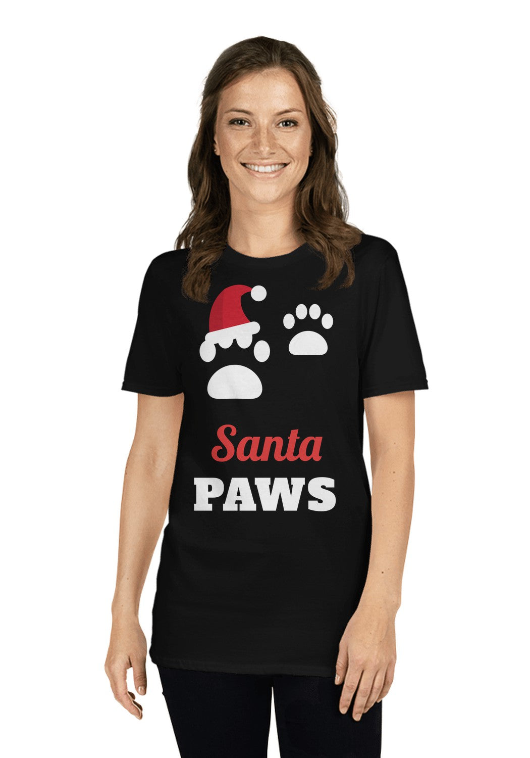 Santa Paws t-shirt in Black