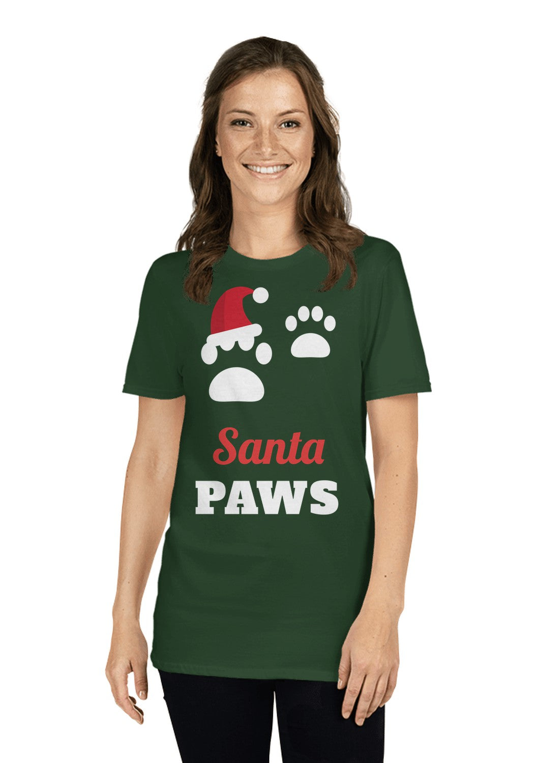 Santa Paws t-shirt in Forest