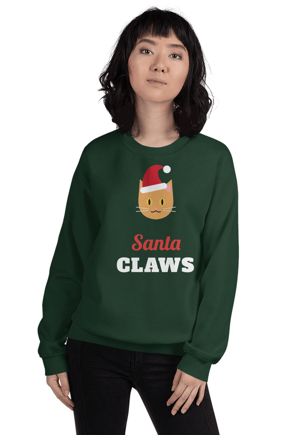 Santa Claws sweatshirt in Forest Green