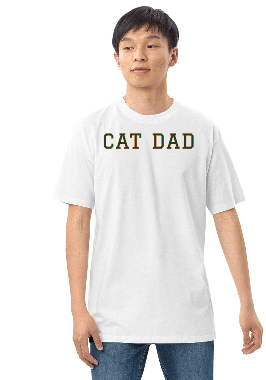Cat Dad t-shirt in White