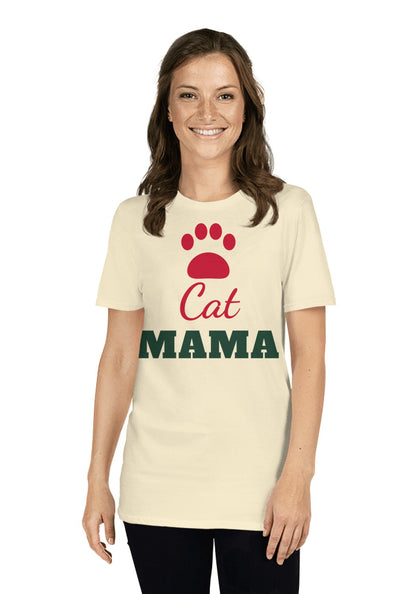 Cat Mama t-shirt in Natural