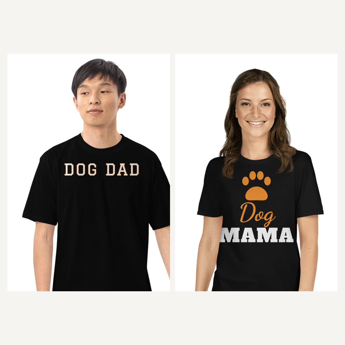 Dog and Cat Parent Shirts in Black, matching set