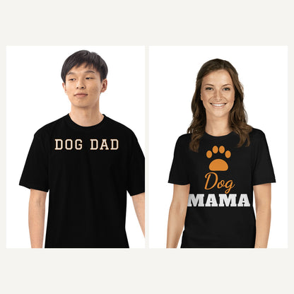 Dog and Cat Parent Shirts in Black, matching set