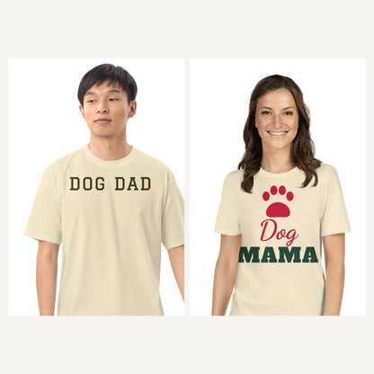 Dog and Cat Parent Shirts in Natural, matching set