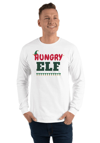 Hungry Elf long sleeve pajama tee in White