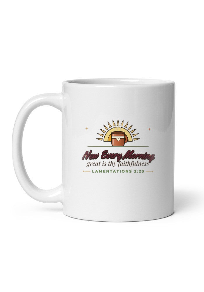 New Every Morning, Lamentations 3:23 mug