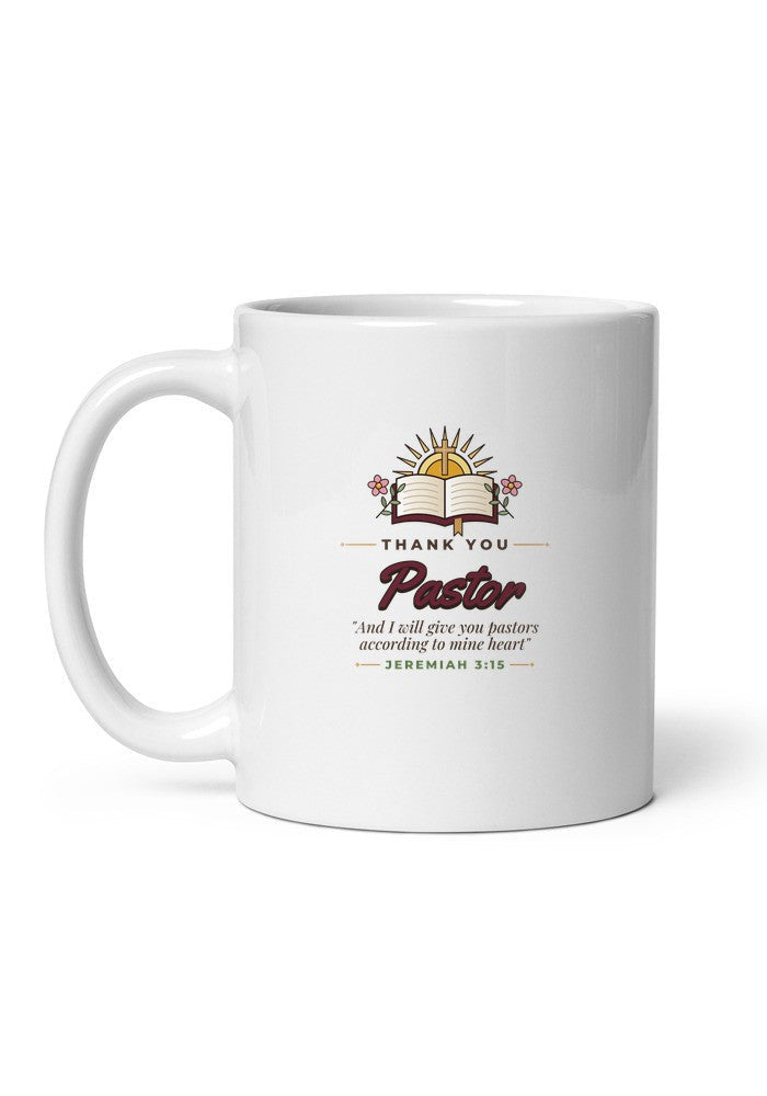 Thank You Pastor, Jeremiah 3:15 mug