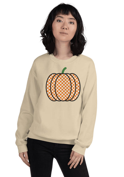 Checkered Pumpkin sweatshirt in Sand
