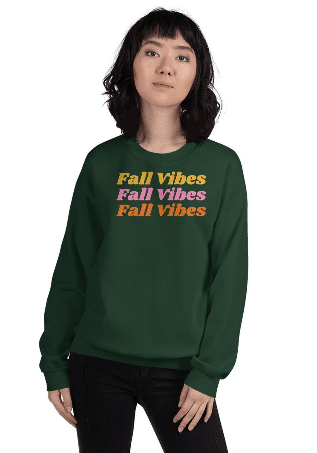 Fall Vibes sweatshirt in Forest Green