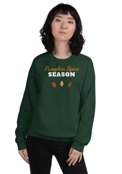 Pumpkin Spice Season sweatshirt in Forest Green