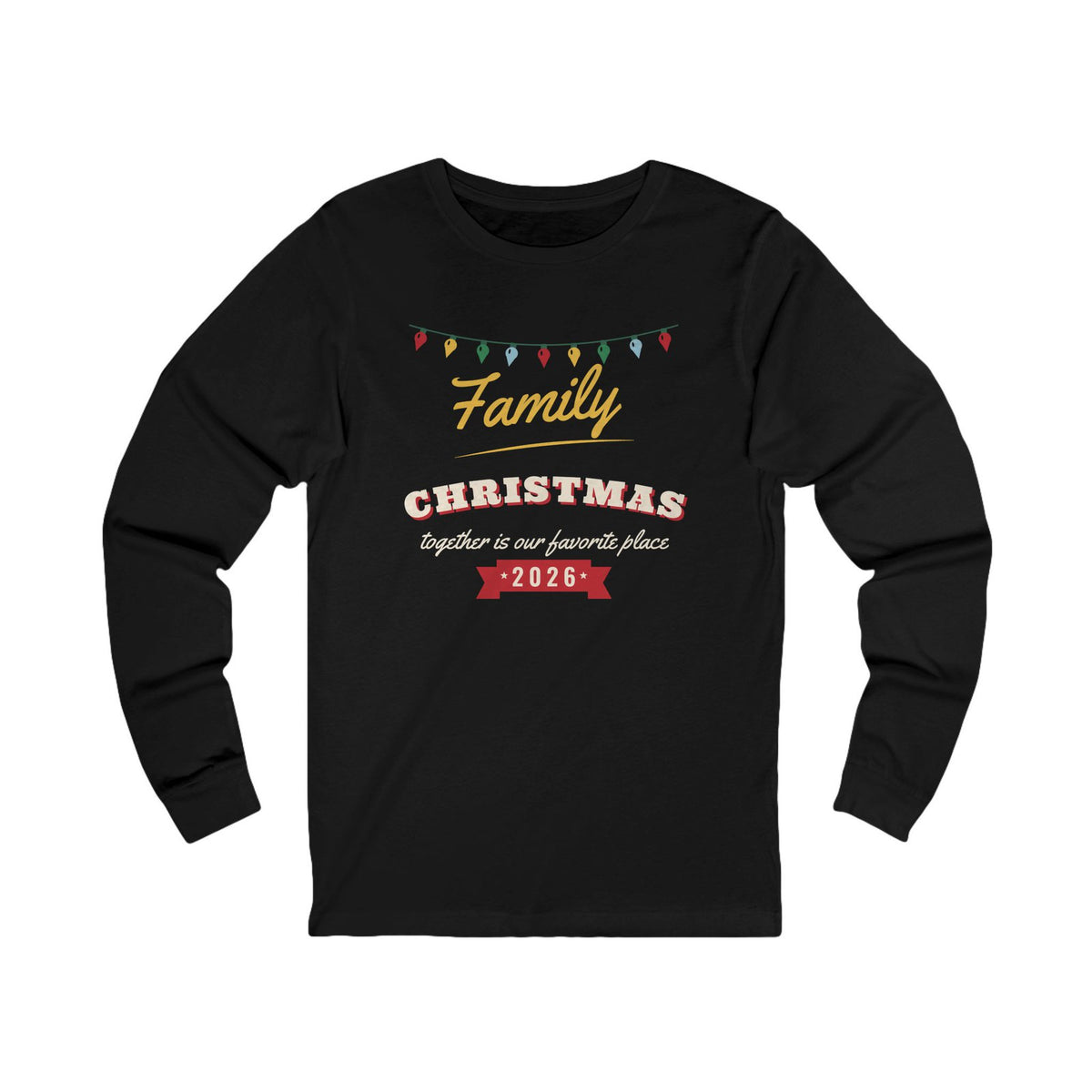 Family Christmas 2026 Christmas pajama shirt, black