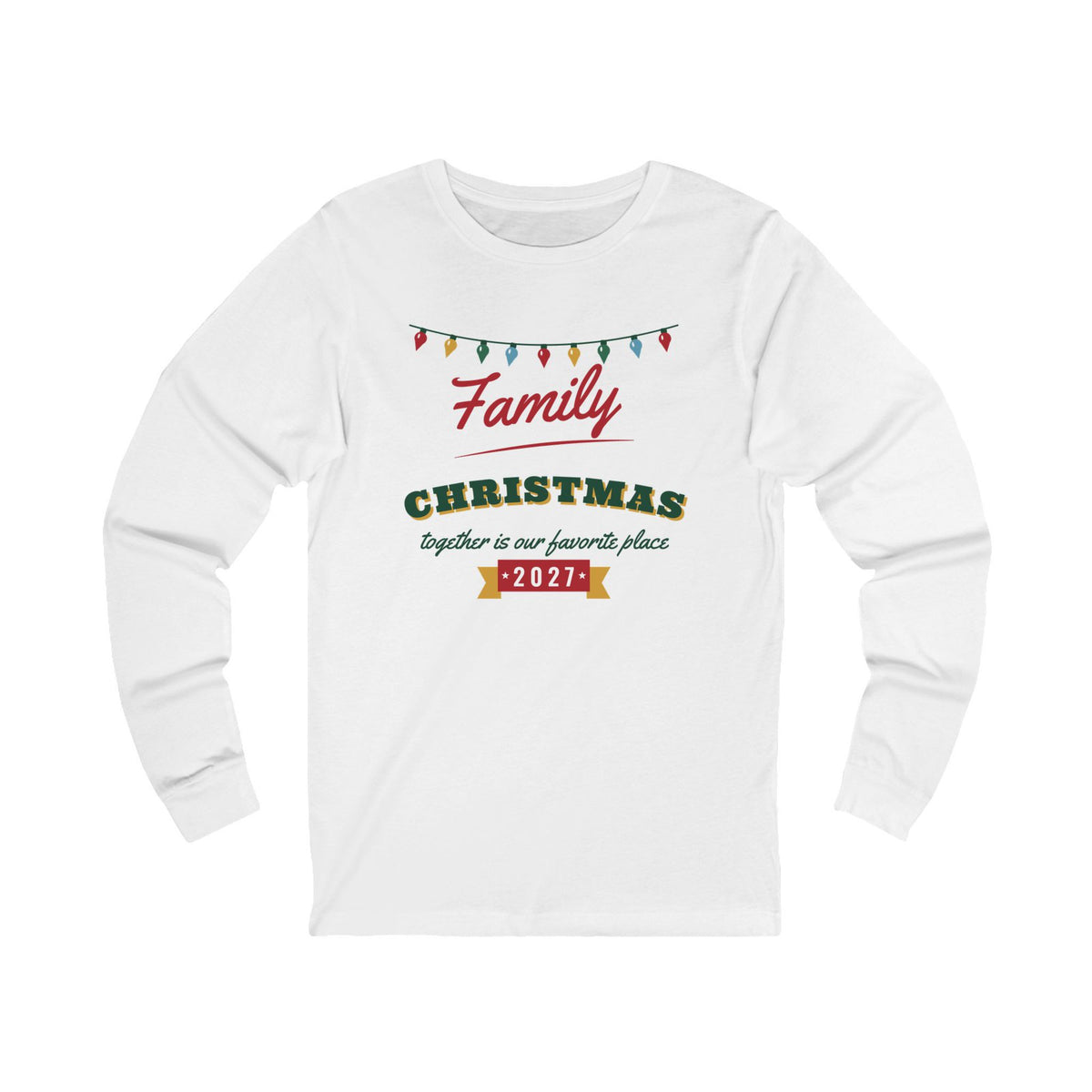 Family Christmas 2027 Christmas pajama shirt, white
