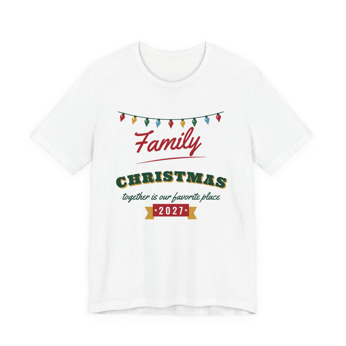 Family Christmas 2027 Christmas shirt, white