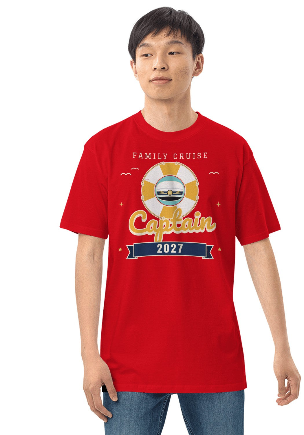 Captain t-shirt in Red
