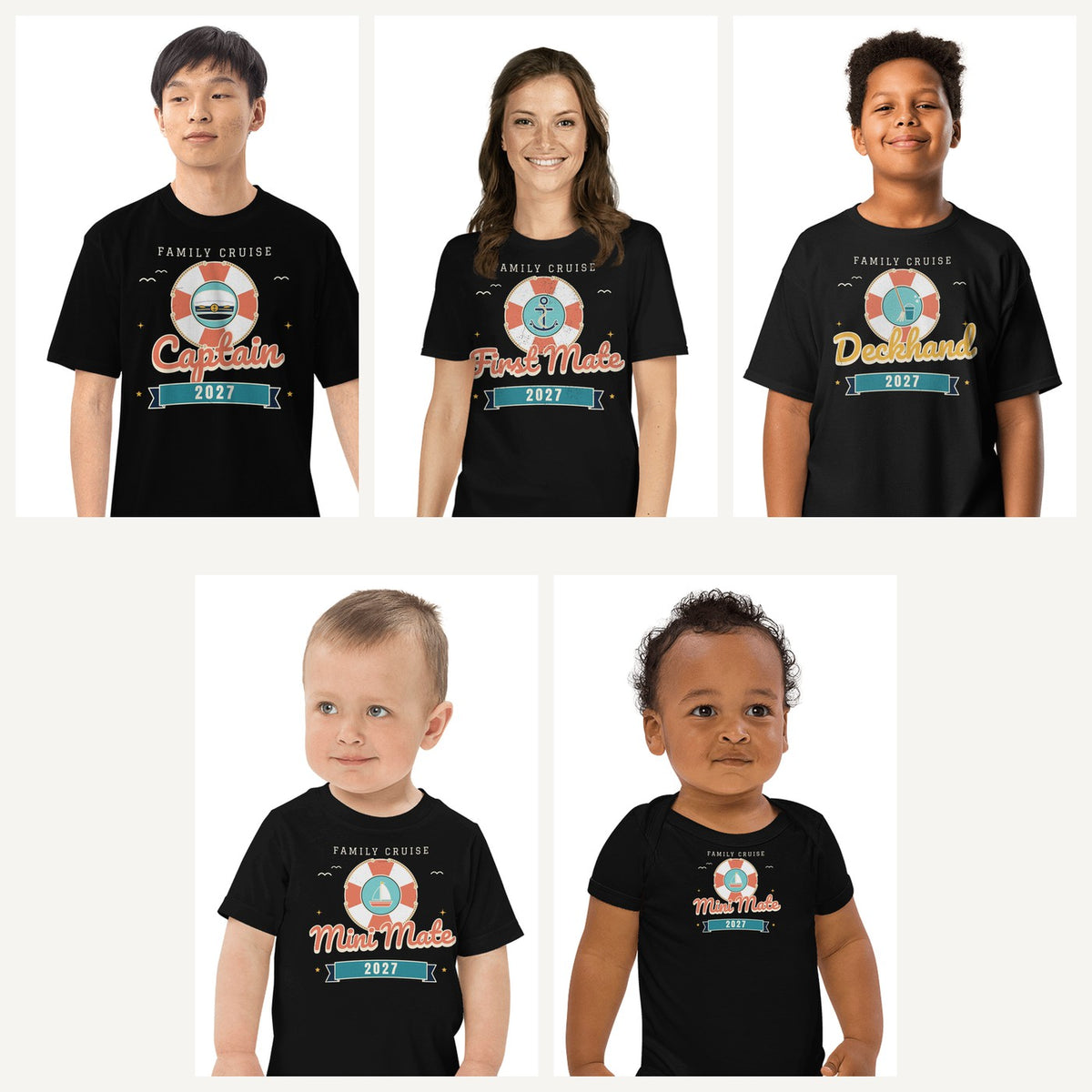 Family Cruise 2027 Shirts in Black, family set