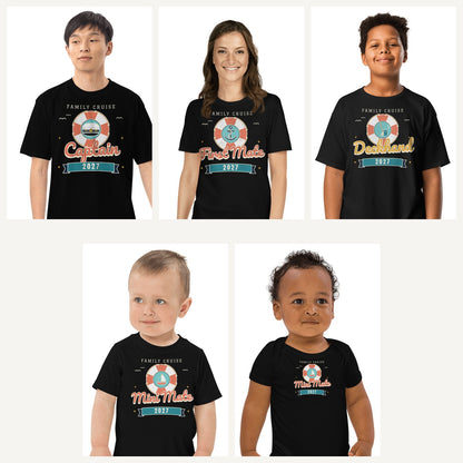 Family Cruise 2027 Shirts in Black, family set