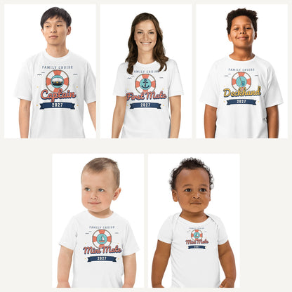 Family Cruise 2027 Shirts in White, family set