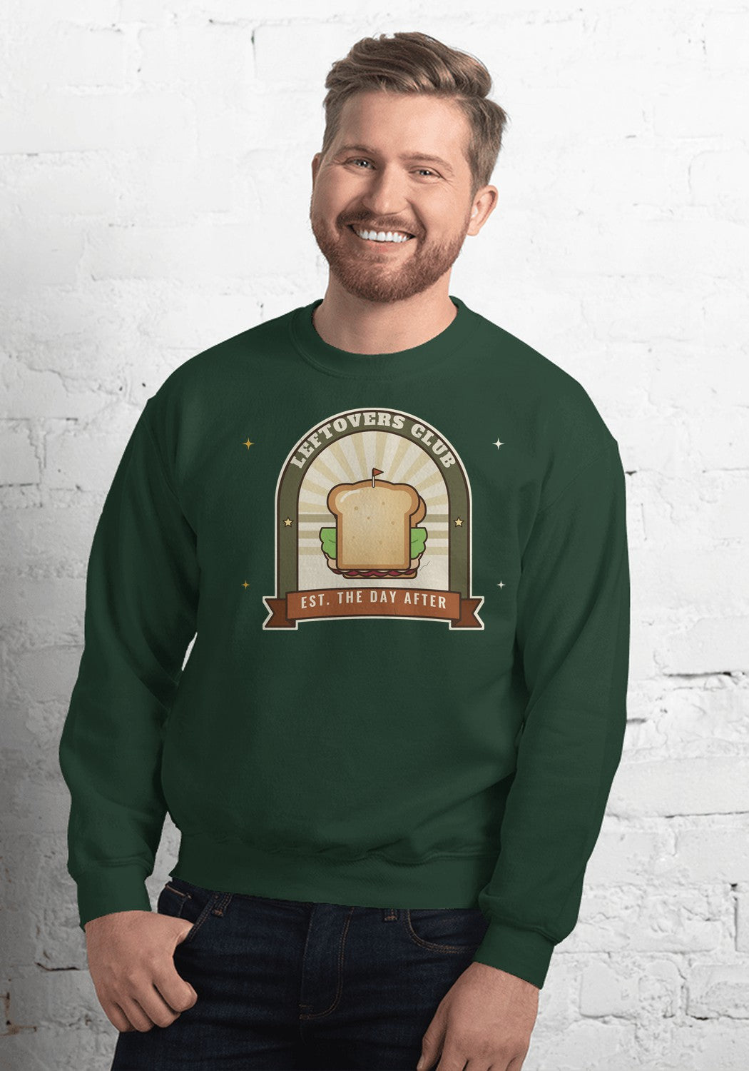 Leftovers Club sweatshirt in Forest Green