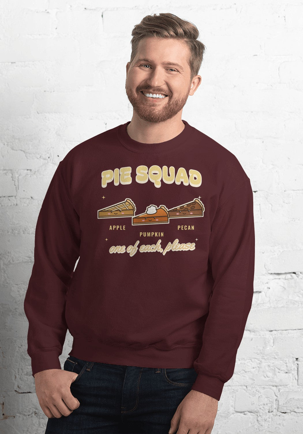 Pie Squad sweatshirt in Maroon