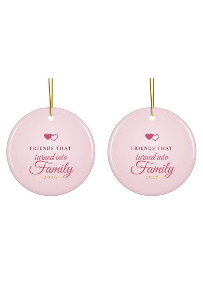 Friendship Christmas ornament dated 2026 or 2027