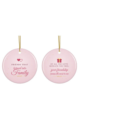 Friendship Christmas ornament: all designs