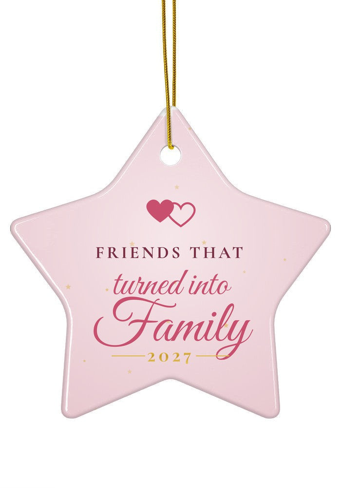 Friends That Turned Into Family ornament, star shape