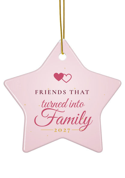 Friends That Turned Into Family ornament, star shape