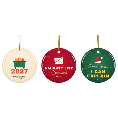 Funny Christmas ornament: all designs