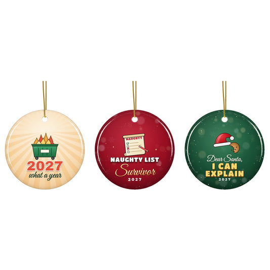 Funny Christmas ornament: all designs