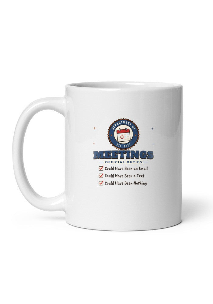 Department of Meetings mug