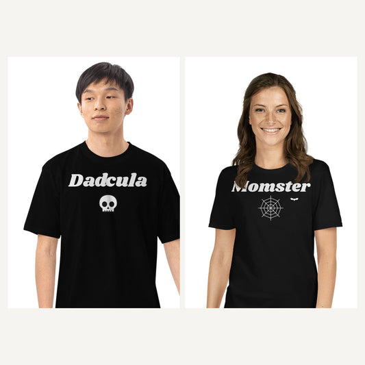 Funny Halloween Shirts for Adults in Black, matching set
