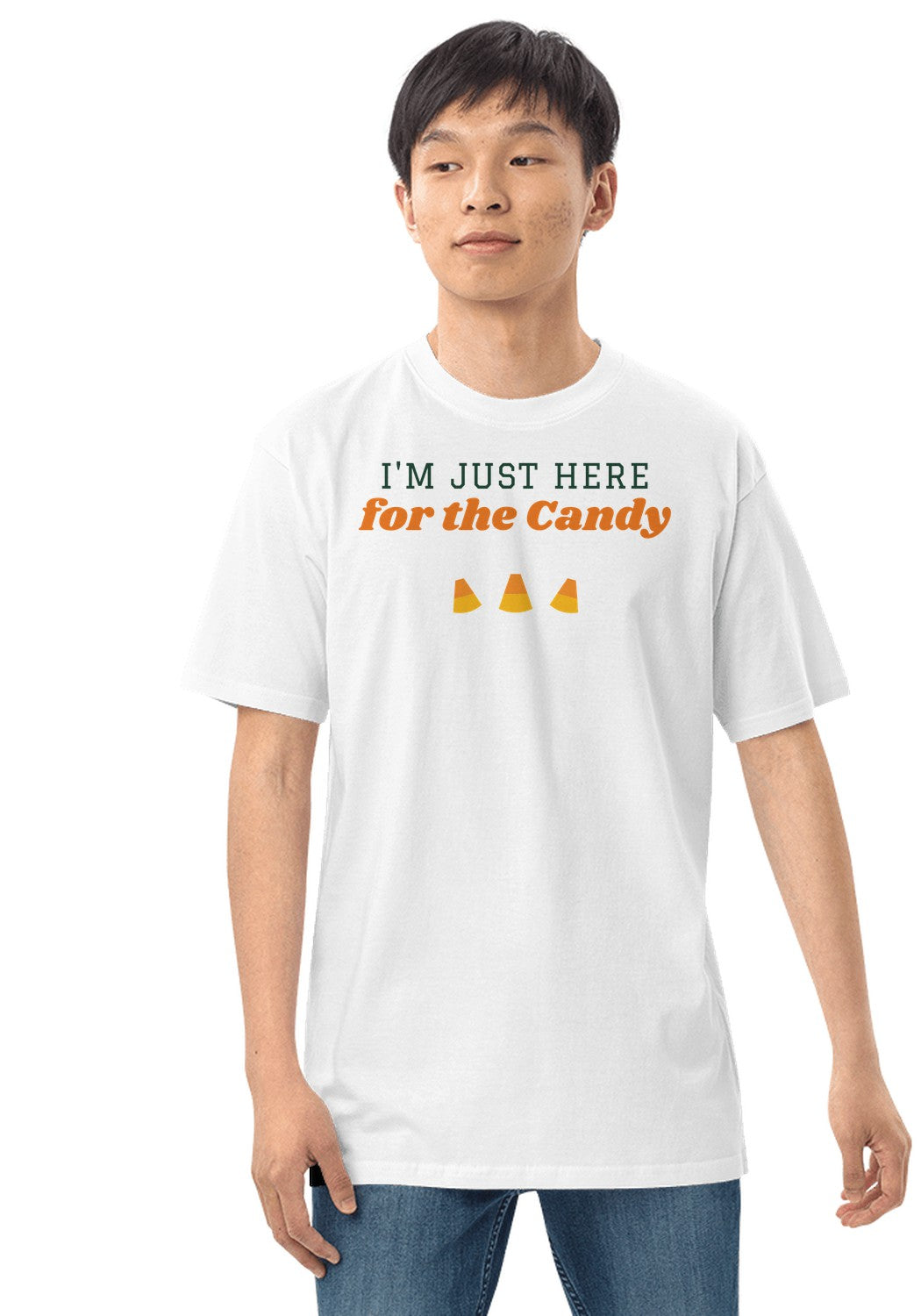 I'm Just Here for the Candy t-shirt in White